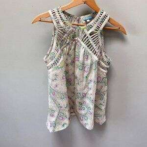 Leifnotes Idella Silk Paisley Tank-‎ Size 0